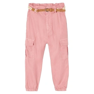 MAYORAL Dívčí volné kalhoty s kapsami růžová - 128 cm
