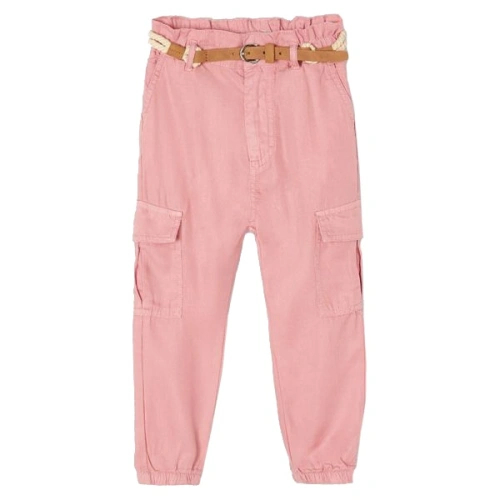 MAYORAL Dívčí volné kalhoty s kapsami růžová