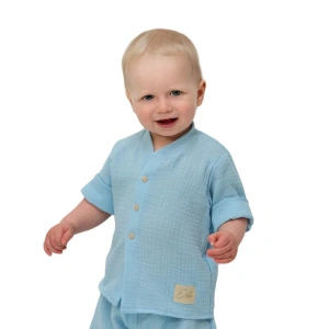 ESITO mušelínová košile Luca Blue modrá vel. 74 cm