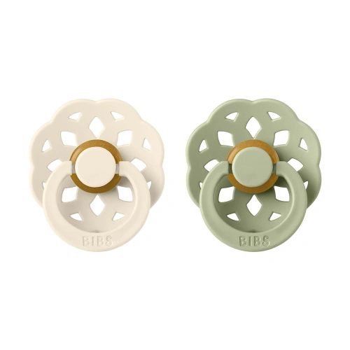 BIBS Boheme dudlík z přírodního kaučuku 2ks Ivory/Sage - velikost 1 (0-6m.)