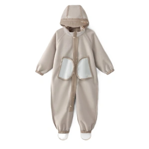 LEOKID softshellová kombinéza Lilo Beige Woof (2)