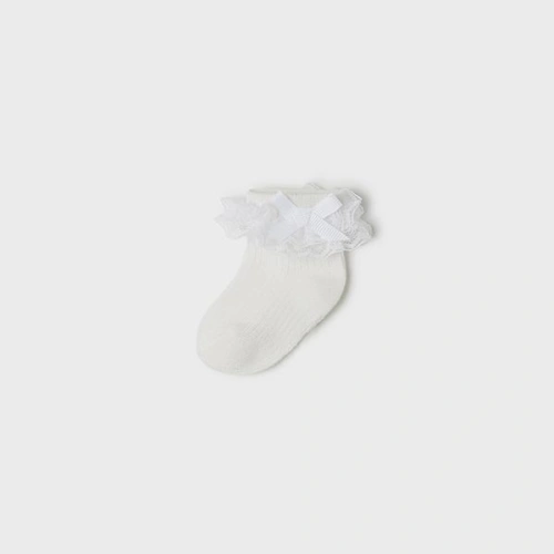 MAYORAL dívčí ozdobné ponožky bílá