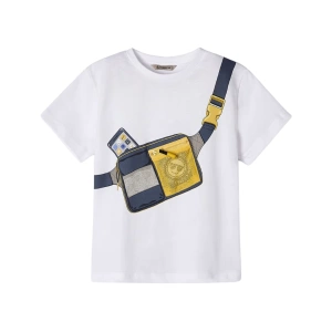 MAYORAL chlapecké tričko Smile KR bílá