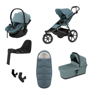 THULE Urban Glide 3 Mid Blue magnetická spona + korba Mid Blue + autosedačka Maple + báze Alfi + fusak Elements M/L Dark Slate + adaptér MC
