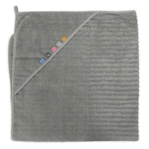 CEBA BABY ručník s kapucí Grey Wave Line 100x100 cm