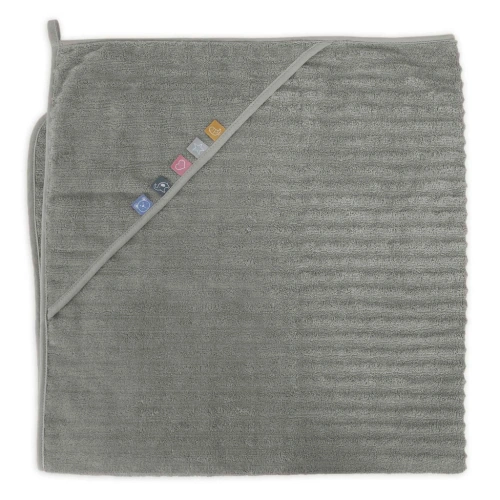 CEBA BABY ručník s kapucí Grey Wave Line 100x100 cm