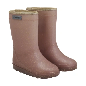 EN FANT dětské termoboty Glitter Rose Taupe EU 33