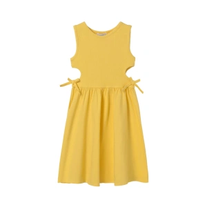 MAYORAL dívčí letní bavlněné šaty žlutá vel. 140 cm