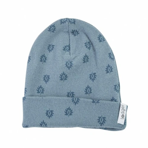 LODGER Beanie Print Rib Ocean