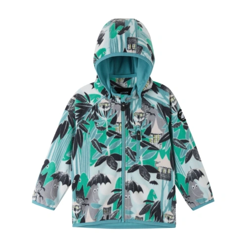 REIMA dětská bunda Moomin Vindskydd Green Aqua