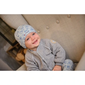 LITTLE ANGEL čepice smyk TISK natahovací Outlast ® sv. ledově modrá myšky (1)