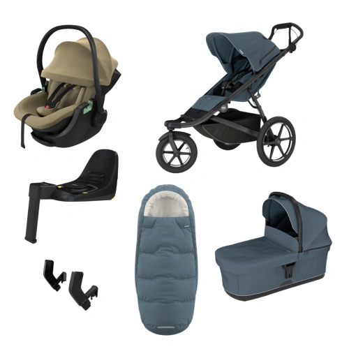 THULE Urban Glide 3 Dark Slate magnetická spona + korba Dark Slate + autosedačka Maple + báze Alfi + fusak Elements M/L + adaptér MC