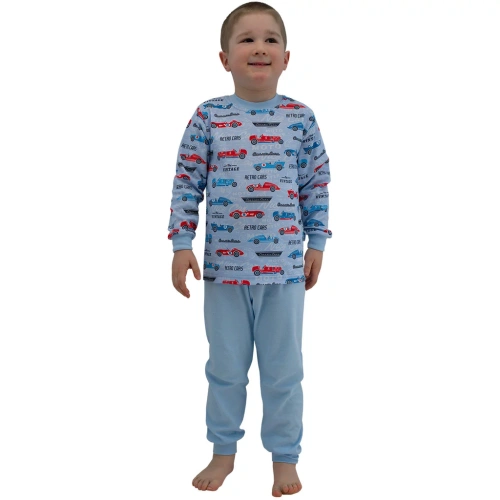 ESITO chlapecké pyžamo Retro Cars modrá vel. 92 cm