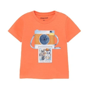 MAYORAL chlapecké tričko KR s fotoaparátem, oranžová - 86 cm
