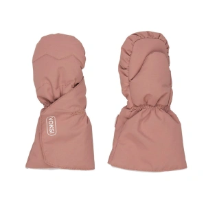 VOKSI rukavice Baby Mittens blush pink / light grey 1-2y