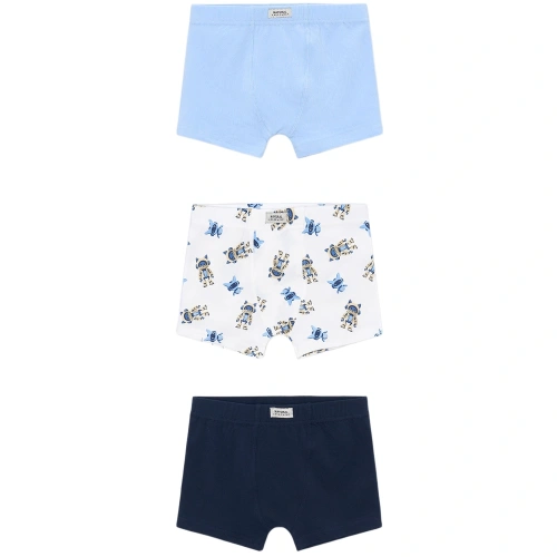 MAYORAL chlapecké boxerky set 3ks modrá;bílá