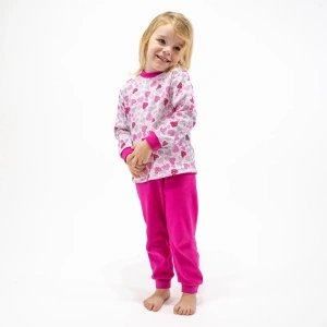 ESITO dívčí pyžamo Srdíčka fuchsie vel. 104 cm