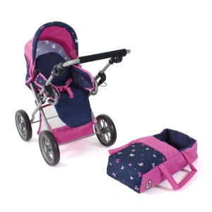 BAYER kočárek pro panenky Combi Leni 56033 Butterfly navy pink (3)