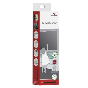 BABY DAN TV pás proti pádu pro ploché televize Safety Strap 2ks, BIO BABY DAN TV pás proti pádu pro ploché televize Safety Strap 2ks, BIO
