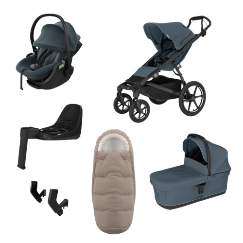 THULE Urban Glide 4-wheel Dark Slate magnetická spona + korba Dark Slate + autosedačka Maple + báze Alfi + fusak Elements M/L + adaptér MC