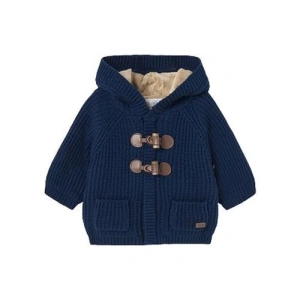 MAYORAL chlapecký svetr s kapucí modrý - 75 cm