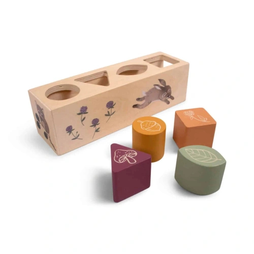 FILIBABBA dřevěný box na vhazování a třídění tvarů