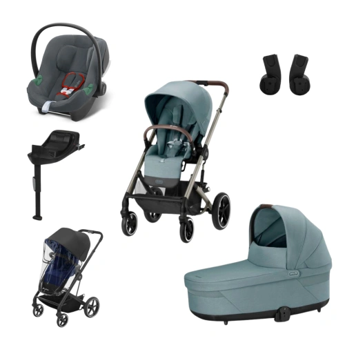 CYBEX akční set Balios S Lux + korba + autosedačka Aton B2+ báze + pláštěnka + adaptéry