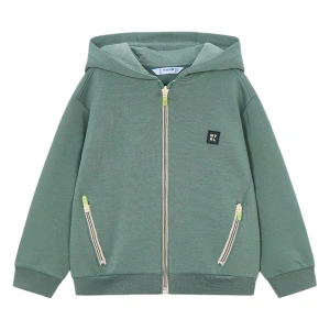 MAYORAL chlapecká mikina DR na zip s kapucí zelená