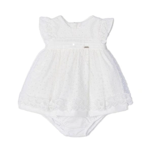 MAYORAL Dívčí šaty pro nejmenší bílá - 60 cm