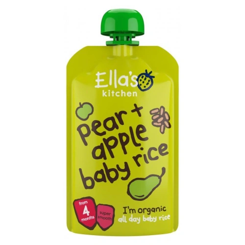 ELLA'S KITCHEN BIO Dětská rýže, hruška a jablko (120 g)