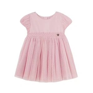 MAYORAL dívčí tylové šaty Srdíčko růžová vel. 80 cm