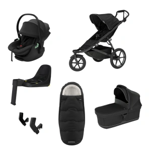 THULE Urban Glide 3 Black magnetická spona + korba Black + autosedačka Maple + báze Alfi + fusak Elements M/L Black + adaptér MC