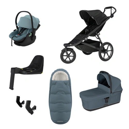 THULE Urban Glide 3 Black magnetická spona + korba Dark Slate + autosedačka Maple + báze Alfi + fusak Elements M/L + adaptér MC
