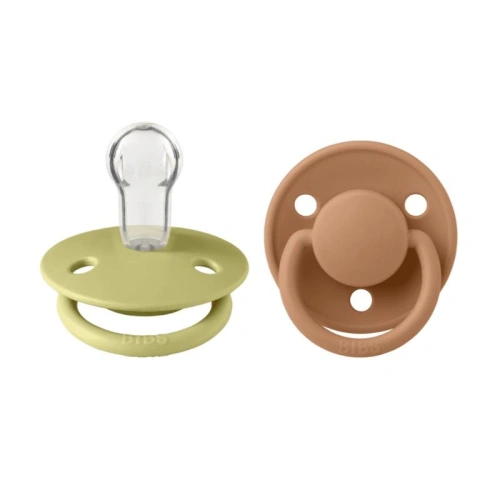 BIBS De Lux dudlík ze silikonu 2 ks Meadow/Earth - one size (0-3 roky)