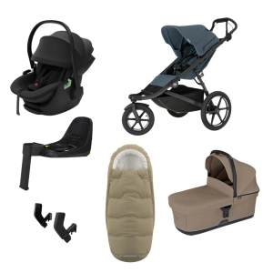THULE Urban Glide 3 Dark Slate magnetická spona + korba Tinted Taupe + autosedačka Maple + báze Alfi + fusak Elements M/L + adaptér MC (32)