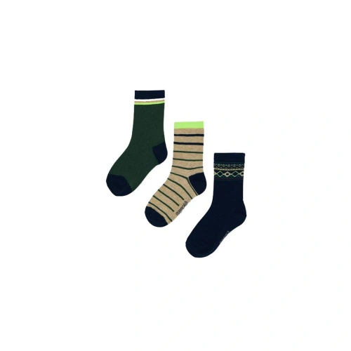 MAYORAL chlapecké ponožky 3ks béžová, zelená, modrá