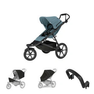 THULE Urban Glide 3 Mid Blue magnetická spona + pláštěnka + moskytiéra + madlo THULE Urban Glide 3 Mid Blue magnetická spona + pláštěnka + moskytiéra + madlo