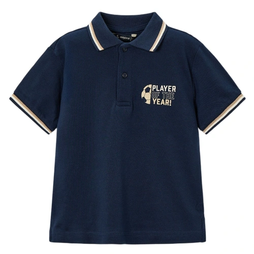 MAYORAL chlapecké polo tričko KR Player of the Year tm. modrá