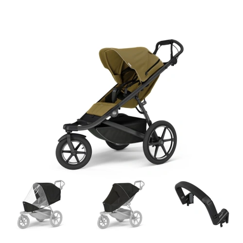THULE Urban Glide 3 Nutria green + pláštěnka + moskytiéra + madlo