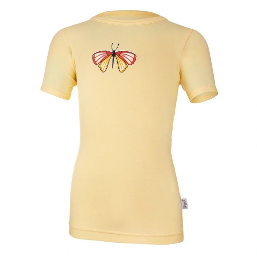 LITTLE ANGEL tričko tenké KR obrázek Outlast® sv.žlutá/ motýl