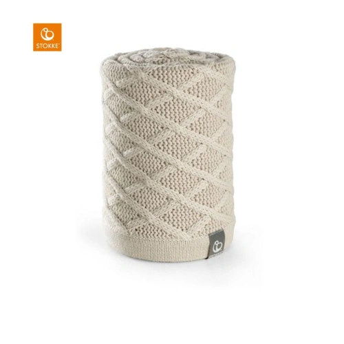 STOKKE Deka ke kočárku Stroller Blanket Cable Cream