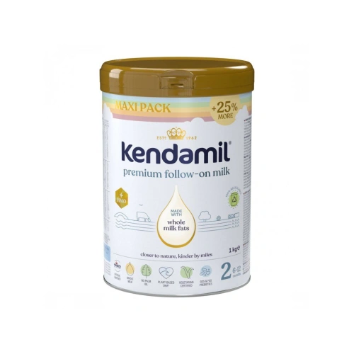 KENDAMIL Pokračovací mléko Premium 2 HMO+ 1kg XXL duhové balení