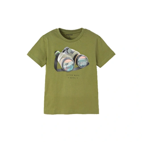 MAYORAL chlapecké tričko KR s dalekohledem, zelené
