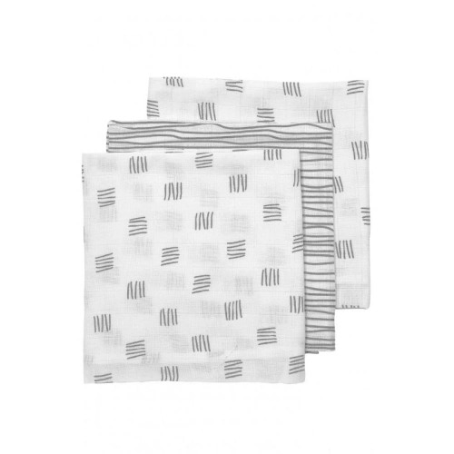 MEYCO pleny 3ks Block stripe grey 70x70