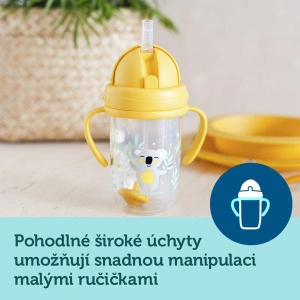 CANPOL BABIES nevylévací hrneček se slámkou a závažím Exotic Animals 270ml (5)