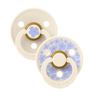 BIBS STUDIO Colour Jasmine dudlík z přírodního kaučuku 2ks Ivory Mix vel. 2 (6-18m.)