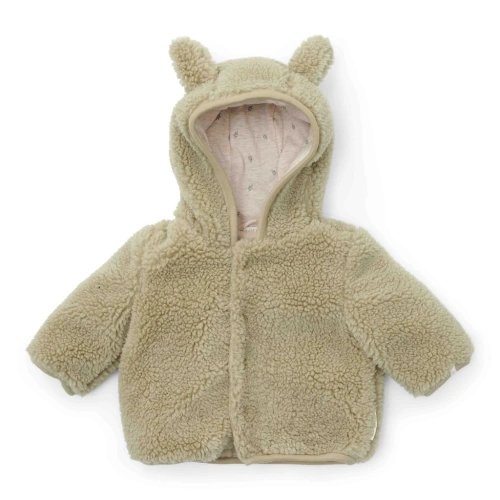 LITTLE DUTCH kabátek Teddy cardigan Soft Green
