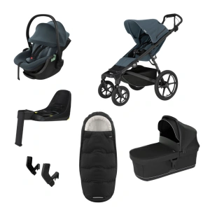 THULE Urban Glide 4-wheel Dark Slate magnetická spona + korba Black + autosedačka Maple Dark Blue + báze Alfi + fusak Elements M/L Black + adaptér MC