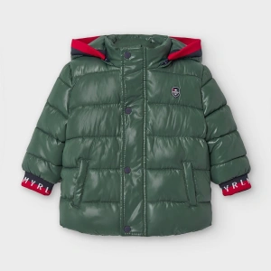 MAYORAL chlapecká zimní bunda se sundávací kapucí zelená - 92 cm
