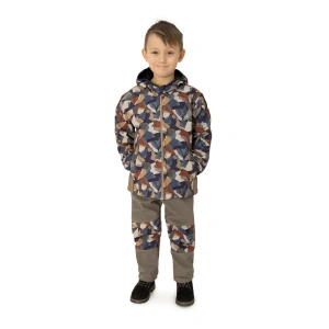 ESITO dětské softshellové kalhoty DUO Geometrics béžová (5)